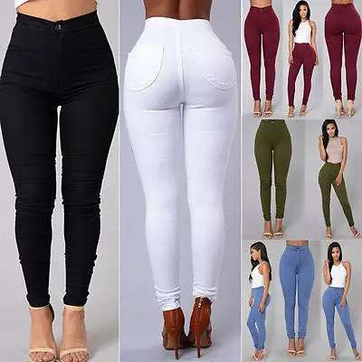 Wholesale Plus Size Sexy Stretch High Waist Ripped Jeans Slim Fit Sexy Jeans Leggings For Women