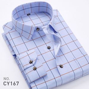 Chemise à manches longues rayée pour homme, style coréen, imprimé, coupe ajustée, chemise à carreaux pour jeunes, chemise à fleurs tendance - Product Image 3