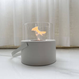 2025 New Stainless Steel <strong>Small</strong> Round Table <strong>Fireplace</strong> Outdoor Metal Glass Fire Pit Bowl for Table Decor and Cooking - Product Image 2