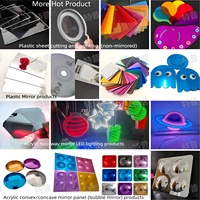 Panneau Miroir Convexe en Acrylique Coloré Personnalisé 10x10 pouces Incassable pour Décoration Murale de Salle Sensorielle, Salle de Classe et Maison
