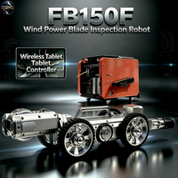 Robot chenillé FORBEST de haute qualité à 6 roues motrices FB150F avec caméra PTZ HD 220V pour inspection interne des pales d'éoliennes, garantie 1 an