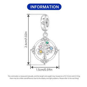 Original White Copper <b>Bead</b> <b>Bracelet</b> - DIY Rotatable Family Tree Accessory, Personalized Women's Jewelry - Product Image 3