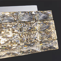 Plafonniers en cristal dorés modernes Nouveau style Lumière LED de luxe d'intérieur pour chambre Base en fer pour bureau à domicile
