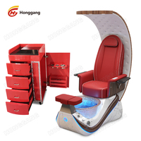 Chaise de pédicure de style luxe pour salon de beauté et manucure Chaise de massage pour spa des pieds Chaise de pédicure avec table de manucure à vendre