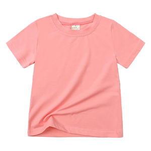 T-shirt vierge pour enfants, tricot 100% coton, Logo personnalisé, vente en gros, été, baby shower, garçon <span class=keywords><strong>et</strong></span> fille - Product Image 6