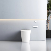 Nouvelle conception intelligente de bonne qualité, rinçage automatique, jet d'eau automatique, toilette intelligente allongée montée au sol