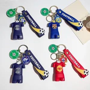 LC297 Creative Cartoon Football Shirt Pendant Car Keychain Bag Key Pendant Small Gift Wholesale Key Chain with Strap Keyring