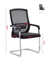 Chaise de bureau de haute qualité sans roulettes, en tissu maillé, à base trépan, fixe, pour réunions, réceptions, visiteurs, événements et salles d'attente