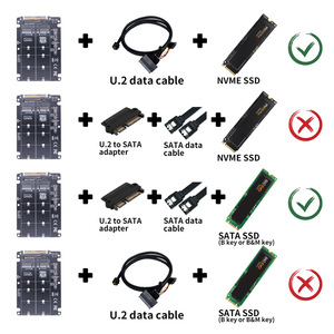 Adattatore 2 in 1 da M.2 SSD a U.2 SFF-8639, Convertitore PCIe 3.0 X4 con <span class=keywords><strong>Case</strong></span> in Lega di Alluminio, Supporta SSD NVMe e SATA NGFF M/B Key - Product Image 5