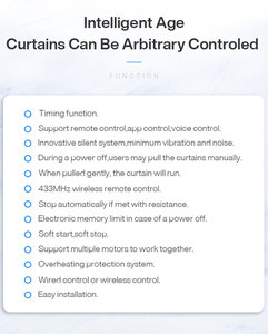 TYSH Competitive Automatic Tuya Wifi Electric <strong>Curtain</strong> Motor <strong>Customized</strong> <strong>Curtain</strong> Track Google Home Alexa Smart Wifi <strong>Curtain</strong> - Product Image 2