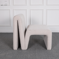 Fauteuil inclinable moderne de style nordique, confortable et relaxant, en bouclette blanche, pour salon, design original et luxueux