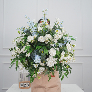 Custom Wedding Flower Ball 3D Luxury Silk Rose Centerpiece Floral ball Arrangement for <b>Table</b> Decor - Product Image 1