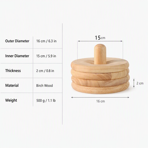 Sous-verre rond en bois de bouleau naturel résistant à la chaleur, support de plat chaud, logo personnalisé, origine Chine - Product Image 3