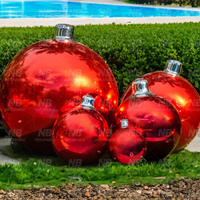 Le plus grand extérieur les plus grands ornements gonflables décoratifs sphères de plafond remplissables décorées ornements de boule de disco irisés