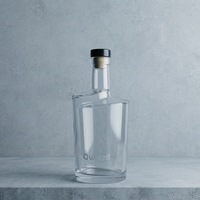 Nouveau Design 2026 – Bouteille en Verre Extra Flint 500ML 750ML pour Liqueurs, Whisky, Rhum, Gin, Vodka, Tequila – Idéale pour les Bars