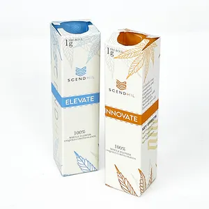 Kotak kemasan kertas kosmetik kustom kotak kemasan kertas berlapis untuk produk perawatan kulit bergizi