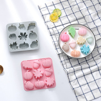 Moule en silicone Maisons 9 Sets Feuilles de citrouille et châtaignes, thème récolte d'automne, pour chocolat, savon et pâtisserie