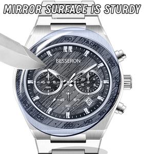 Relojes de Cuarzo Analógicos de Acero Inoxidable para Hombre, Nuevo Diseño, Esfera de Madera, Cristal Resistente, Estilo Lujoso, Importación Japonesa, Estilo Ejecutivo - Product Image 5