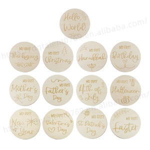 Bambino Mensile Milestone Carte di <span class=keywords><strong>Legno</strong></span> Baby Shower Segno Set da Regalo Neonato di <span class=keywords><strong>Legno</strong></span> Pietra Miliare Dischi Del Bambino Fotografia Puntelli - Product Image 6