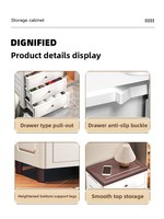 Mueble de Almacenamiento Estilo Europeo, Extra Ancho y Grueso, Tipo Cajonera, 60x120 cm de Ancho, Mueble para el Hogar, Armario para Sala de Estar, 5+
