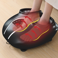 Masseur de pieds Shiatsu avec chaleur infrarouge, vibrations, compression d'air, rouleaux chauffants électriques pour les jambes et les mollets