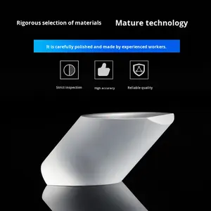 Prisma de Placa Paralela de Ângulo Reto 45° <span class=keywords><strong>Bk7</strong></span> Índice de Refração 1.51 Transmitância de Luz 93% Precisão Estável Alta Transparência Óptica - Product Image 2