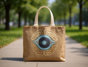 Borsa Tote in Canapa con Design Ricamato, Borsa per lo Shopping per Tutte le Stagioni, Borsa da Donna - Product Image 2