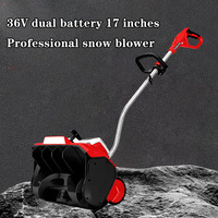 Penyapu Salju 36V Dual-Battery 17" Lintas Batas, Peniup Salju Lithium Tanpa Sikat untuk Kebun dengan Lampu Sorot, Langsung dari Pabrik