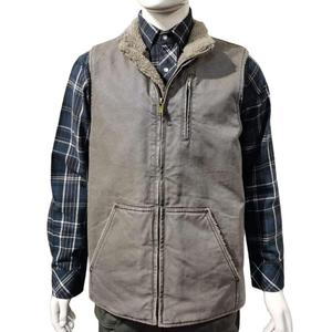 Fabriqué en Chine OEM vêtements de travail tissé coton canard toile tissu lavé lourd toile <span class=keywords><strong>gilet</strong></span> - Product Image 1