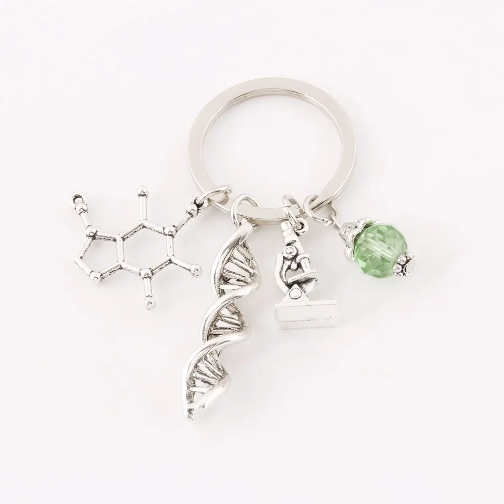 Porte-clés créatif d'instruments chimiques de Microscope, gourde cadeau pour enseignant étudiant pendentif porte-clés