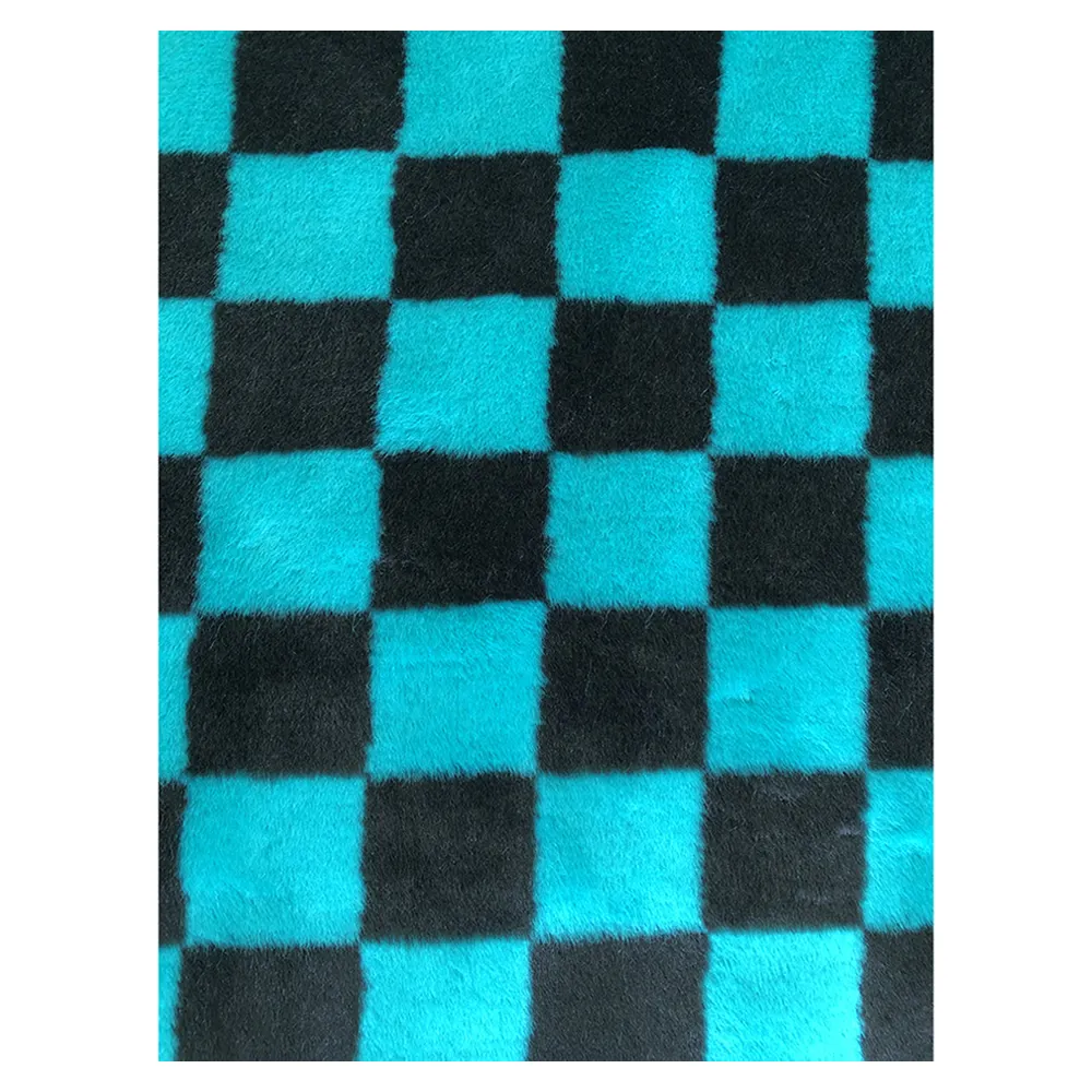 Home Textile Checkered Pattern Woven Beddings Comforter Rug Blanket Fur
