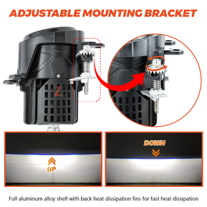 Feux antibrouillard de 2 pouces Bi Led Tricolore Jaune Blanc <span class=keywords><strong>Combo</strong></span> Couleurs Lentille de projecteur Avec 120W 33000Lm Feux antibrouillard LED - Product Image 5