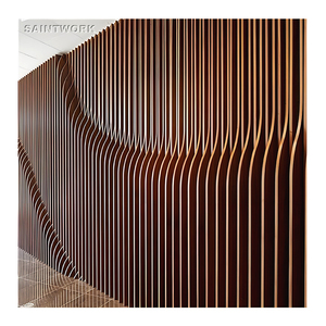 Decorazione della <span class=keywords><strong>parete</strong></span> dell'ufficio di <span class=keywords><strong>legno</strong></span> di colore del metallo di <span class=keywords><strong>legno</strong></span> della striscia di alluminio 3D pannelli dello schermo della <span class=keywords><strong>parete</strong></span> - Product Image 5