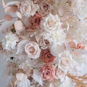 Arco de Anillos Estilo Europeo con Decoración Floral para Boda, Fondo de Flores Artificiales para Pedida de Mano y Bienvenida de Invitados - Product Image 4