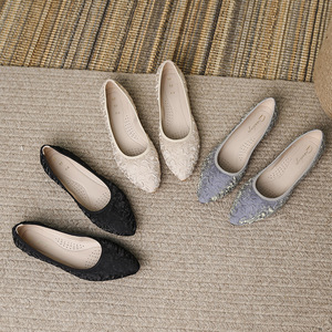 Nouveauté <span class=keywords><strong>Ballerine</strong></span> Chaussures confortables pointues décontractées élégantes et luxueuses pour les affaires Ballerines pour femmes Chaussures à enfiler pour dames - Product Image 3