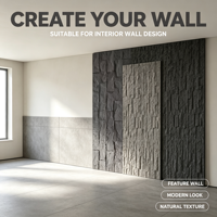 Panneau mural intérieur en pierre PU - Léger, imperméable, écologique, design moderne pour salon et bureau à domicile
