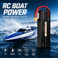 بطارية ليثيوم بوليمر عالمية للتحكم عن بعد 2S 7.4V 800mAh 20C للطائرات بدون طيار والسيارات والسفن