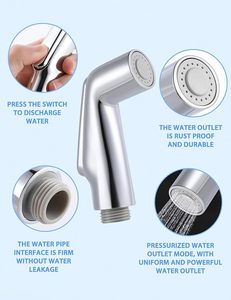 Handheld <strong>Toilet</strong> <strong>Bidet</strong> <strong>Sprayer</strong> for <strong>Toilet</strong>-<strong>Bathroom</strong> Diaper <strong>Sprayer</strong> for Kitchen, Adjustable <strong>Water</strong> Pressure Control - Product Image 4
