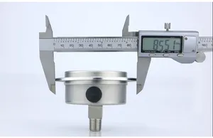 Yeni eksenel manometre Psi Bar basınç ölçüm cihazı ZG1/4 iplik paslanmaz çelik su basınç göstergesi