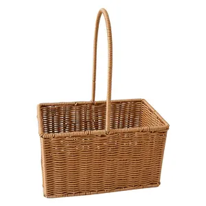 Factory-Direct Supply Basket Handmade Picnic Basket Handbag