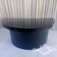 Mesa de Boda Moderna de Acero Inoxidable Negro para Eventos de Novios