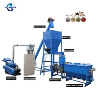 Machine automatique de fabrication de granulés d'aliments pour canards, bovins et poulets 1T/H, ligne de production de granulés d'aliments pour poulets