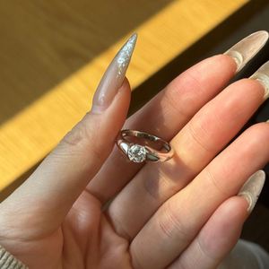 Dylam Dainty Jewelry Rhodium Plated Glossy Surface 925 Sterling <b>Silver</b> <b>Solitaire</b> 5A Cubic Zirconia Stone Daily Wear <b>Rings</b> - Product Image 4