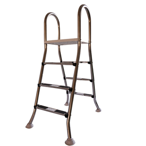 Escalera de Piscina Portátil de Acero Inoxidable SA, Soporte Cruzado, Altura Ajustable, Fácil Instalación, Diseño Ligero para Piscinas Elevadas/Superficiales - Product Image 3