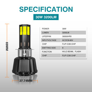 कार 100 बॉक्सर पल्सर 180 के लिए ड्राइवर में बनाया गया मोटर साइकिल बल्बों का हेडलाइट 100 150 - Product Image 2