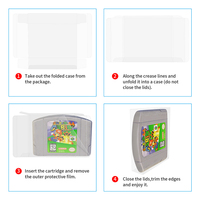Boîte de rangement et de présentation transparente pour cartouche de jeu N64, étui de protection pour cartouche de jeu