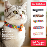 Nouvel Arrivage Collier de Sécurité Anti-étranglement pour Chat avec Clochette Métallique, en Tissu Doux Réglable, pour Chatons, Usage Quotidien en Intérieur