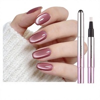 Coffret Cadeau Stylo Gel UV LED pour Ongles – Design Luxe, Formule Écologique, Vernis Couleur Unie Effet Œil de Chat, Mini Lampe UV