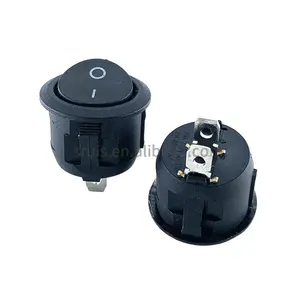 Rocker Switch Round 3 Pin Rocker Switch Rocker Switch of ON ON SPDT Black Housing 20mm 10A 125VAC 6A 250VAC