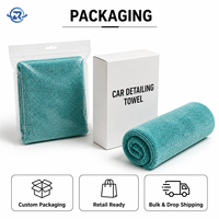 Serviette en microfibre sans bords et anti-rayures pour le detailing automobile, serviette de séchage en microfibre de haute qualité, super absorbante, serviette en microfibre pour voiture